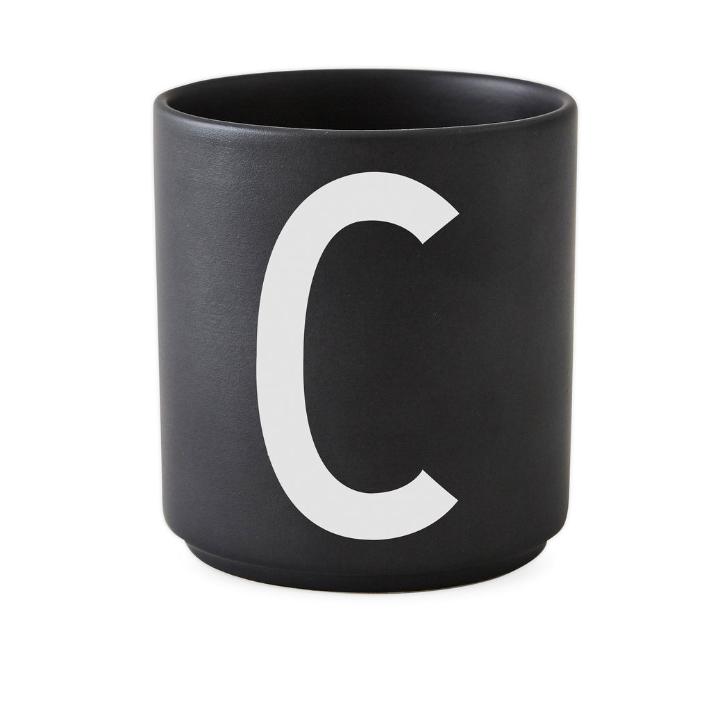 Personal Porcelain Cup Black (A-Z)