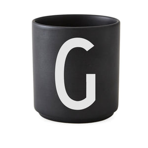 Personal Porcelain Cup Black (A-Z)