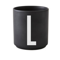 Personal Porcelain Cup Black (A-Z)