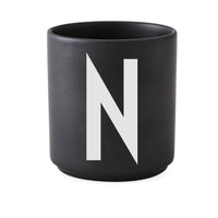 Personal Porcelain Cup Black (A-Z)