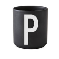 Personal Porcelain Cup Svart (A-Z)