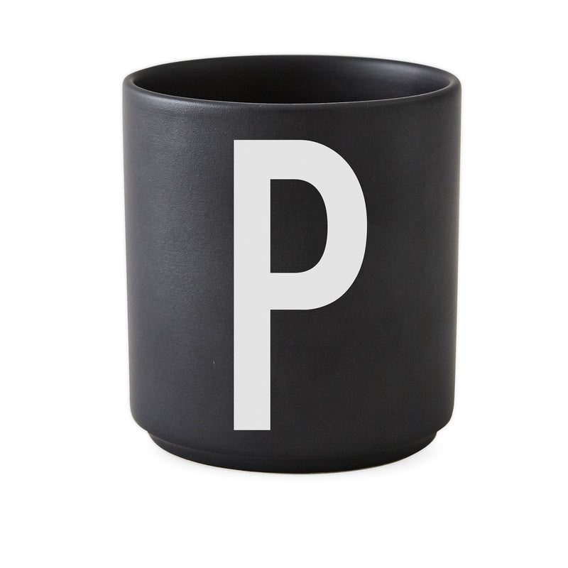 Personal Porcelain Cup Black (A-Z)