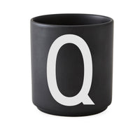 Personal Porcelain Cup Black (A-Z)