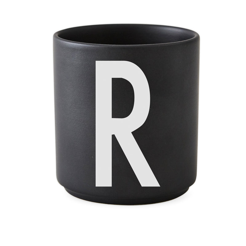 Personal Porcelain Cup Black (A-Z)