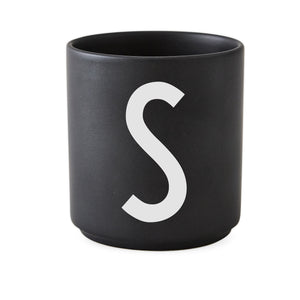 Personal Porcelain Cup Black (A-Z)