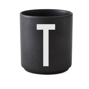 Personal Porcelain Cup Black (A-Z)