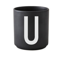 Personal Porcelain Cup Black (A-Z)