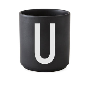 Personal Porcelain Cup Black (A-Z)