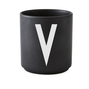 Personal Porcelain Cup Black (A-Z)