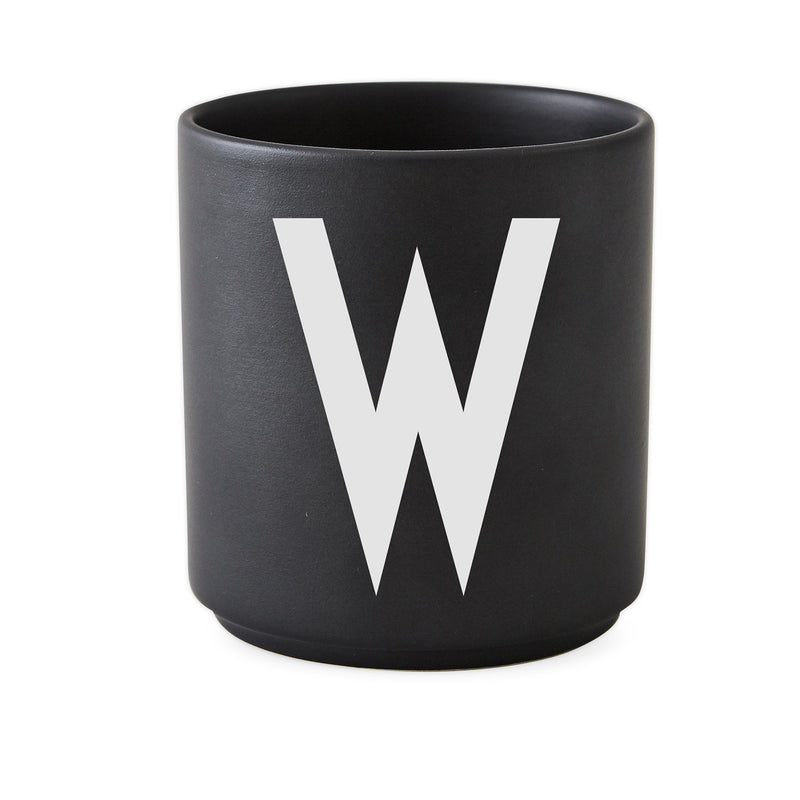 Personal Porcelain Cup Black (A-Z)