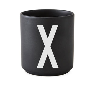 Personal Porcelain Cup Black (A-Z)