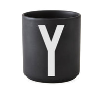 Personal Porcelain Cup Black (A-Z)