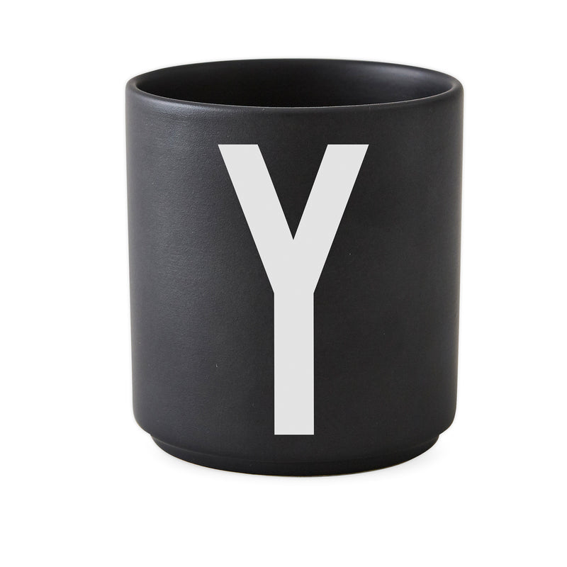 Personal Porcelain Cup Black (A-Z)