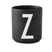 Personal Porcelain Cup Black (A-Z)
