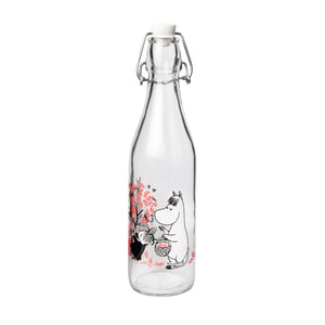 Moomin Glass Bottle, Berries 0,5L