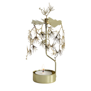 Rotary Candle Holder Pine Gold
