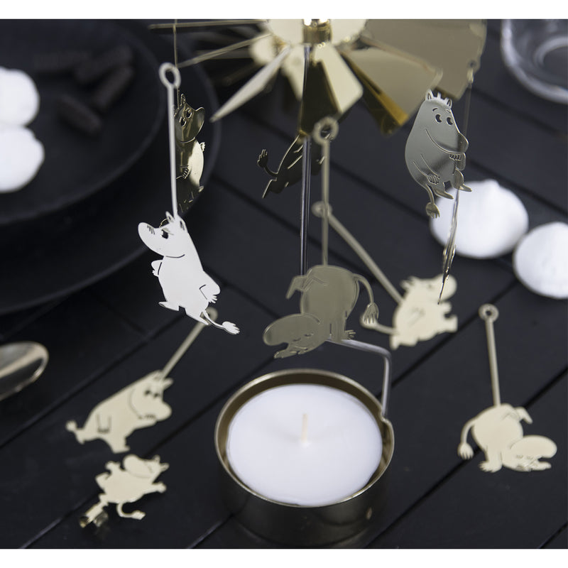 Rotary Candle Holder Moomin Gold Large
