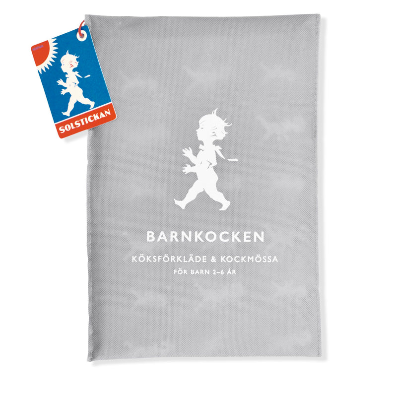 Childrens Apron & Chefs Hat Grey