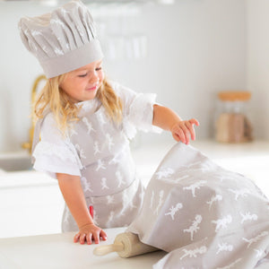 Childrens Apron & Chefs Hat Grey