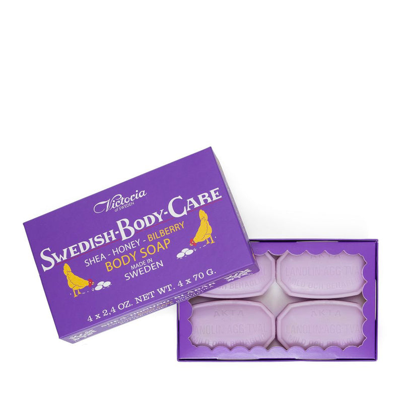 Swedish Body Care - Blueberry - Soap 4-Pack