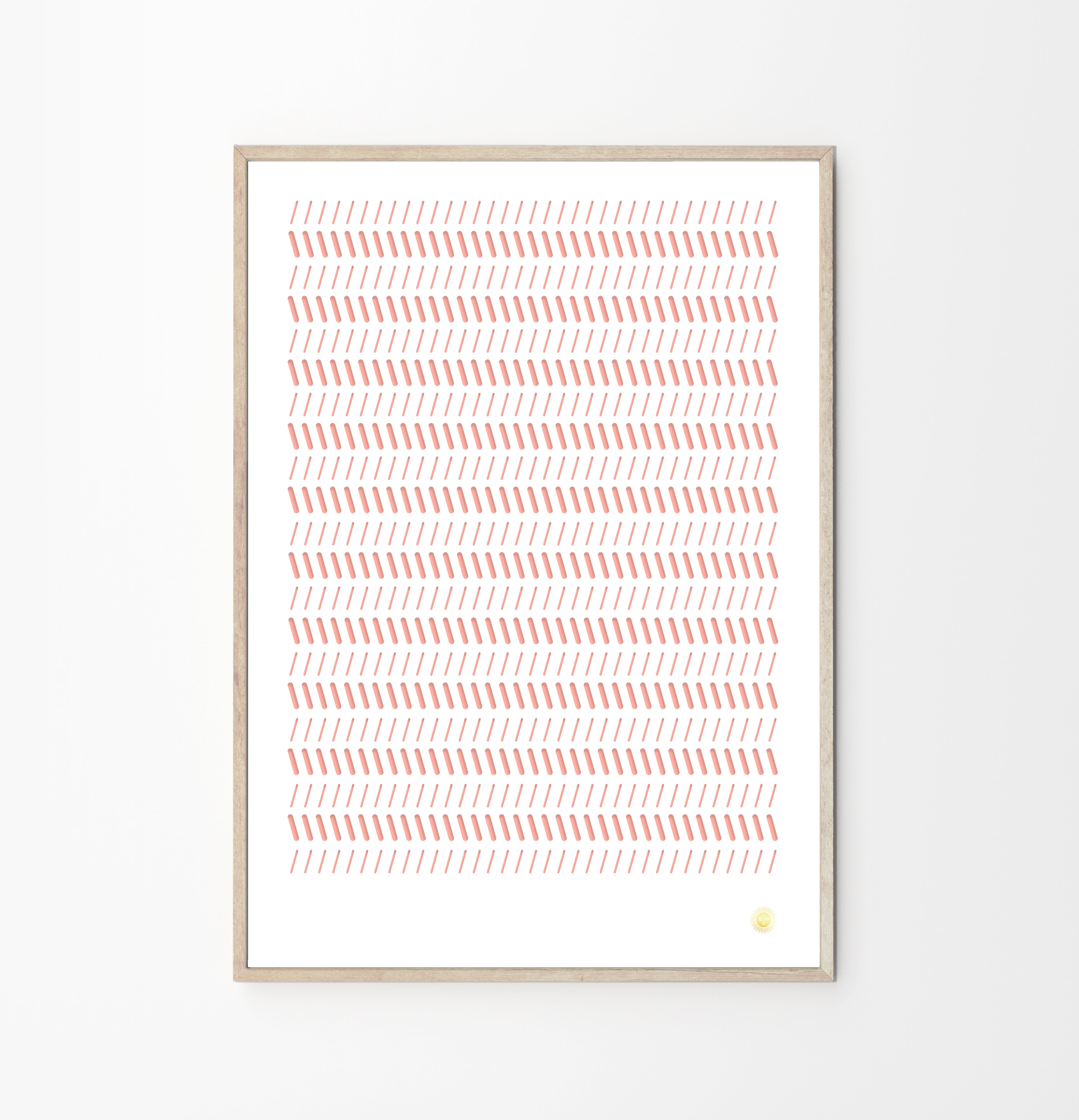 Coral Perforated Art Poster
