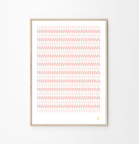 Coral Perforated Art Poster