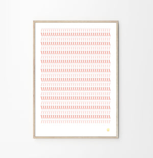 Coral Perforated Art Poster