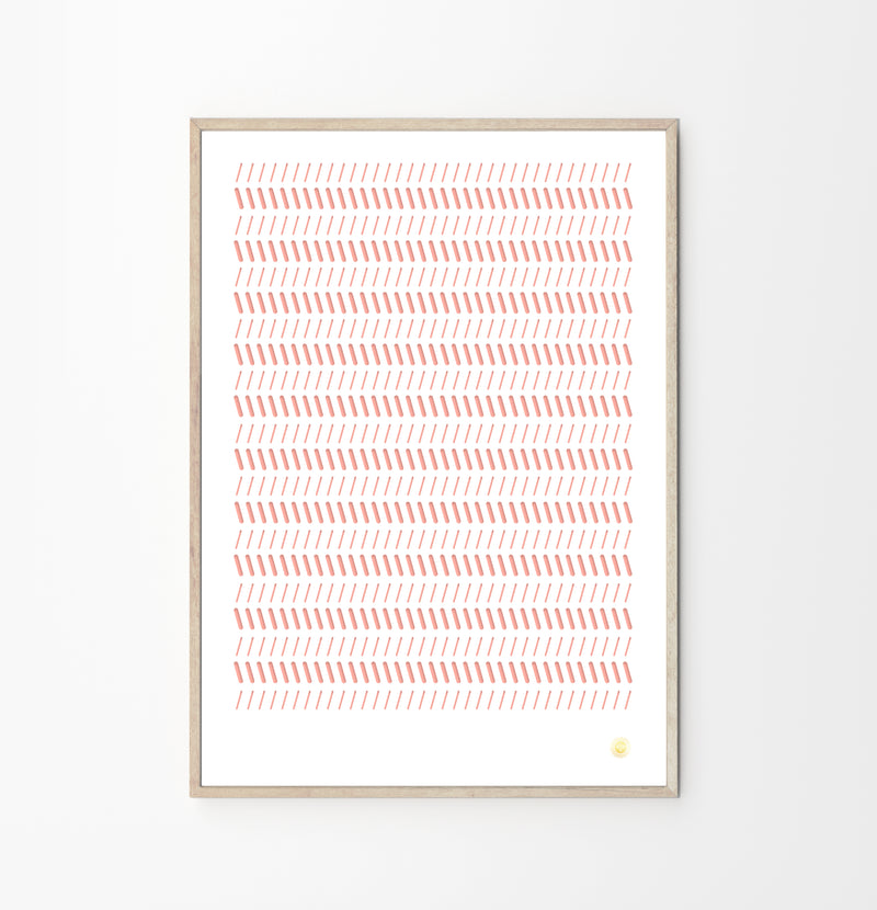 Coral Perforated Art Poster