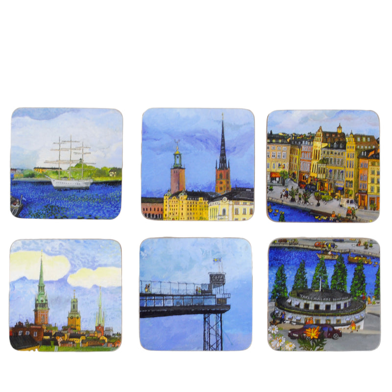 Coasters - Stockholm Sights - 6 pcs