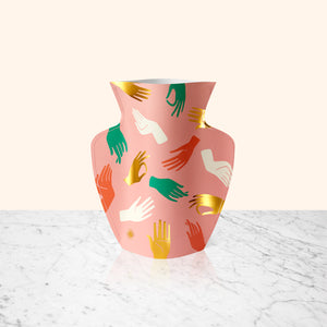 Hamsa Paper Vase Pink