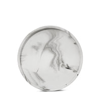 Plain Plate Marbled Dish White